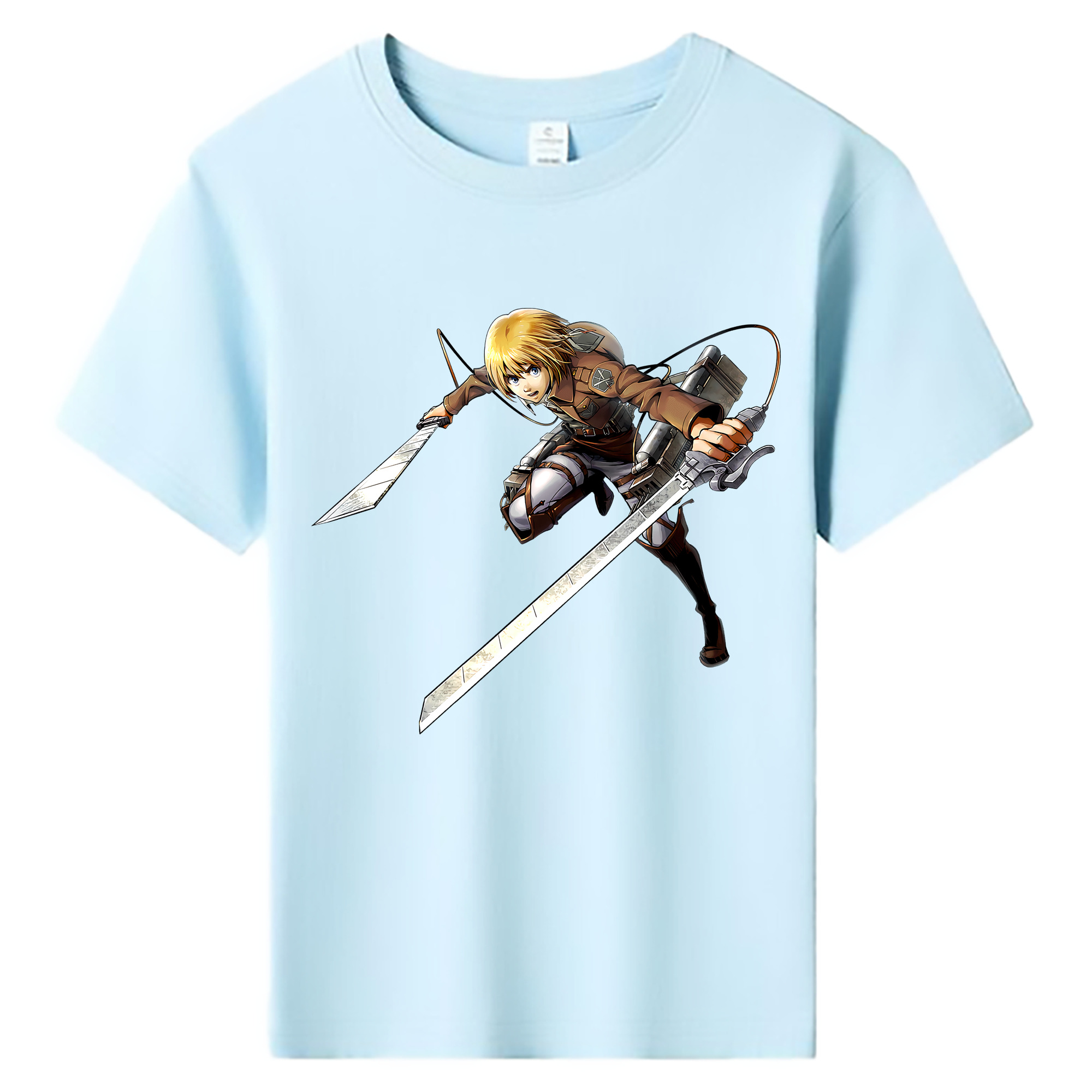 （画像用） 進撃の巨人 アルミン·アルレルト Attack on Titan Armin Arlert 綿100％キッズTシャツ（フロントプリント）